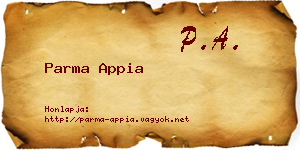 Parma Appia névjegykártya